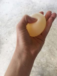 Egg with the shell dissolved