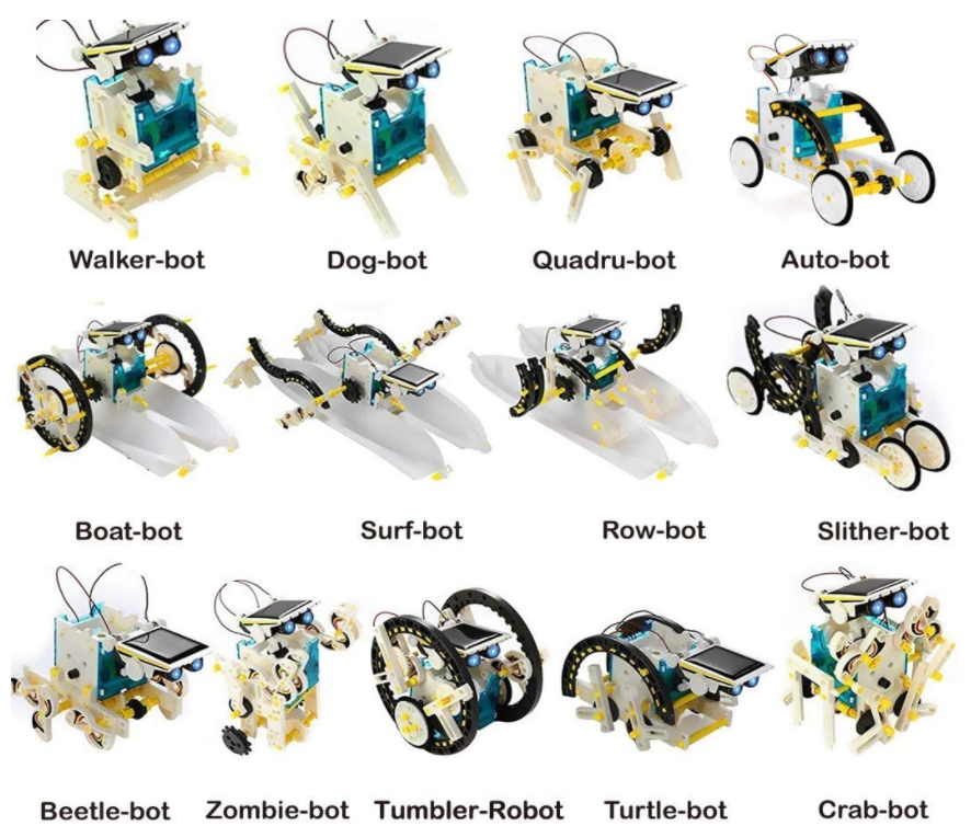 POKONBOY 13-in-1 Robot Kit Solar Robot Creation Toy