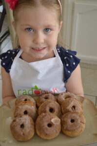 kid holding raddish kids donuts kit