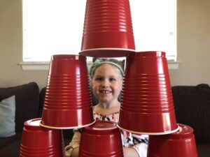 Kids Kindergarten Cup Tower Challenge