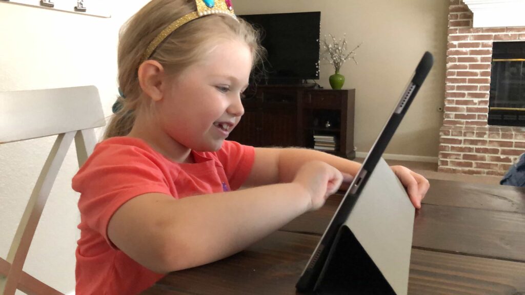 Girl coding