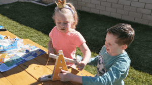 launching marshmallows with a catapult