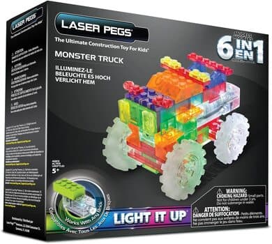 Laser Pegs 6-in-1 Monster Truck Building Set