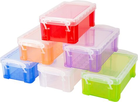 tiny craft bins for organization