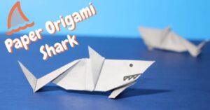 Paper origami shark