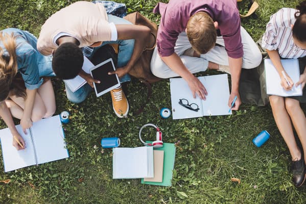 Students in a study group