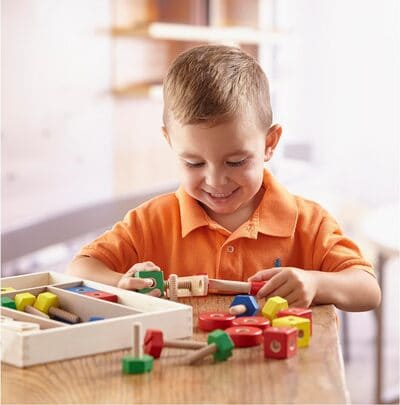 Melissa & Doug Wooden Construction Building Set in a Box.