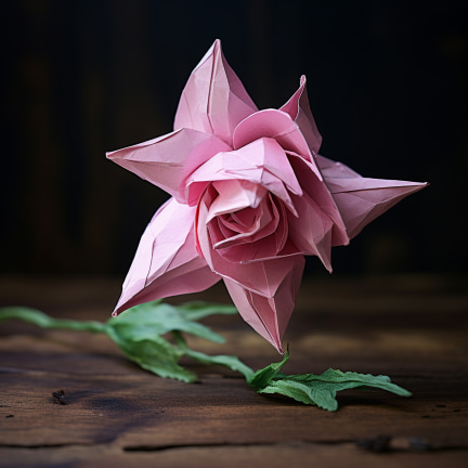 paper origami pink flower