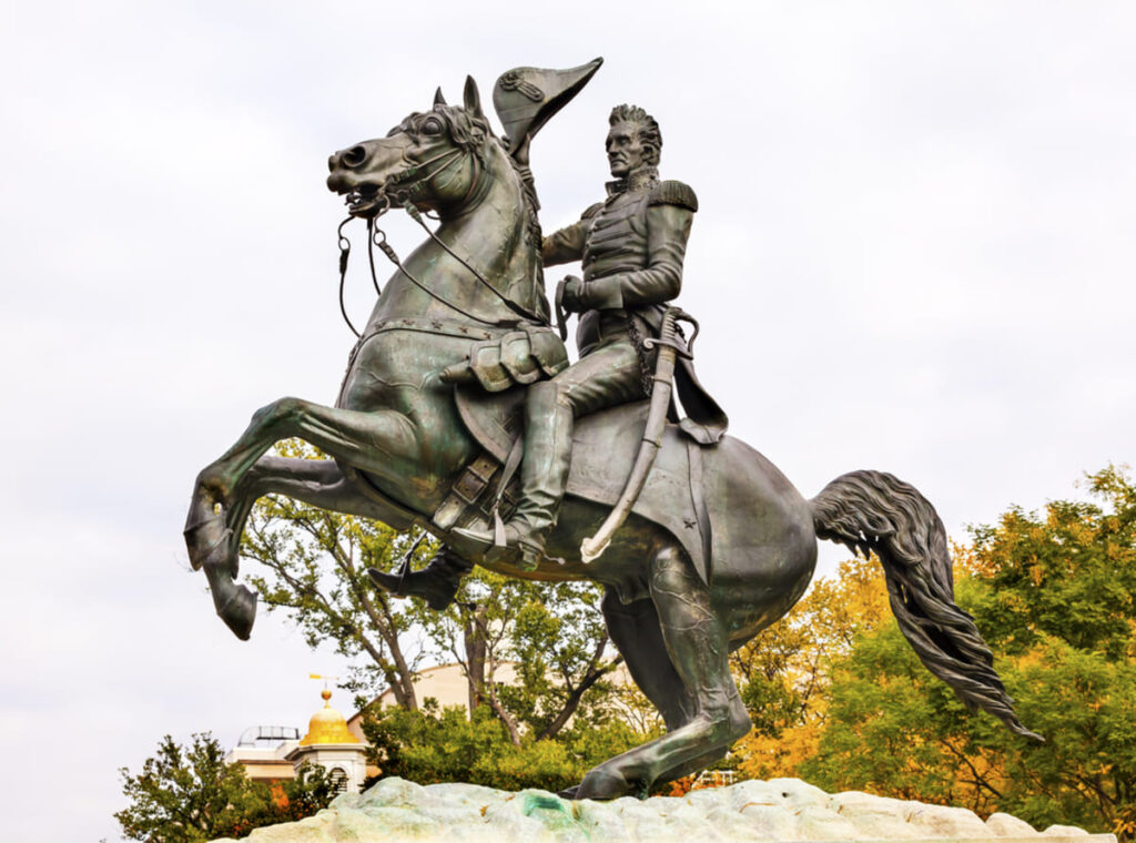 Jackson Statue Lafayette Park Autumn Pennsylvania.