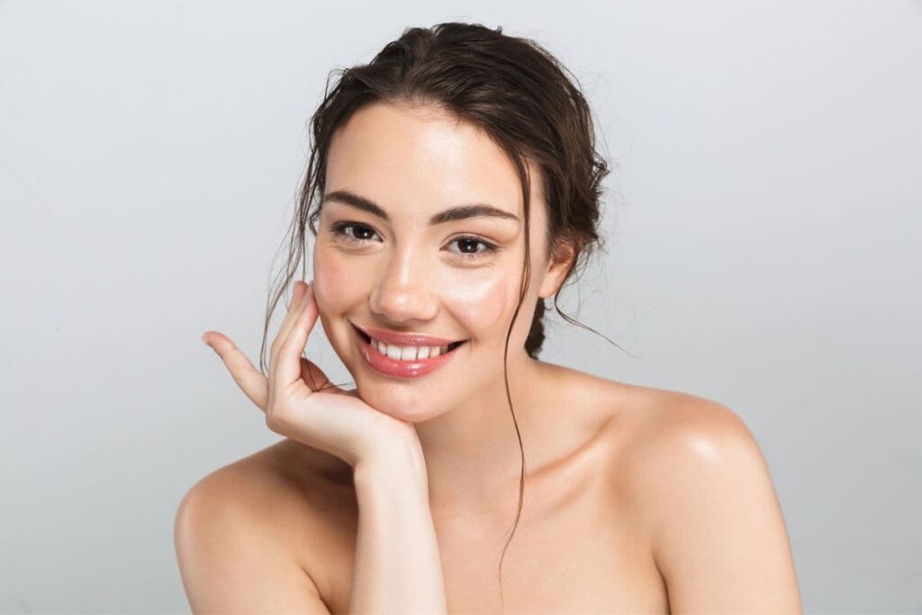 Beauty portrait of a happy young woman.