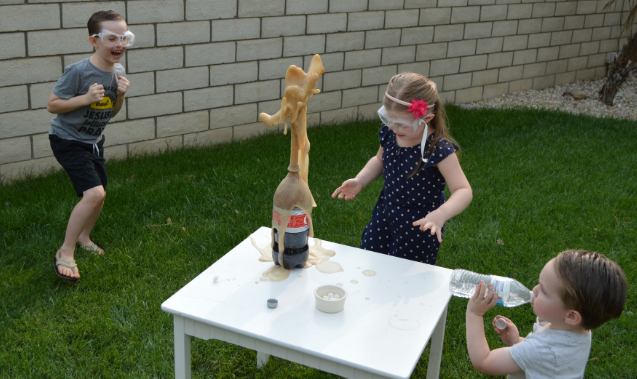 Science Experiment with soda